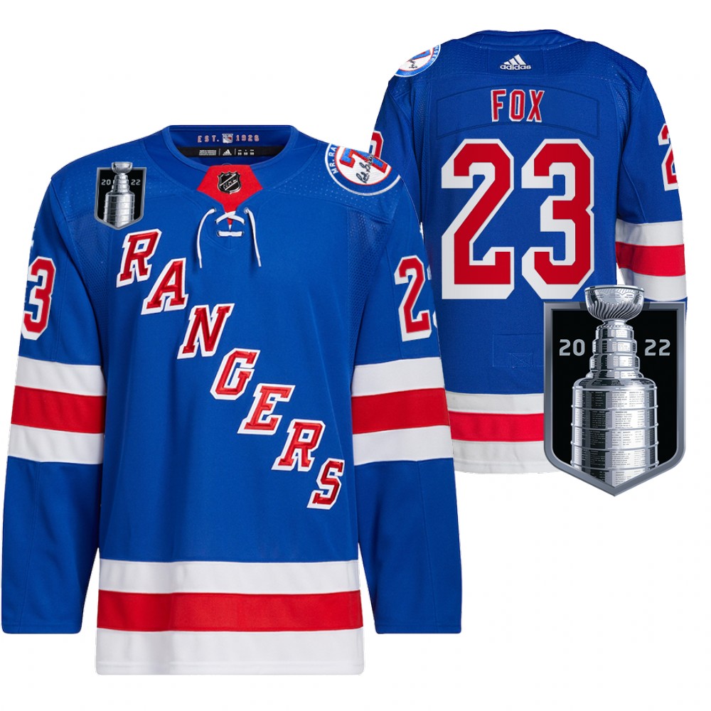 Adam Fox New York Rangers Royal 2022 Stanley Cup Playoffs Authentic Pro Jersey
