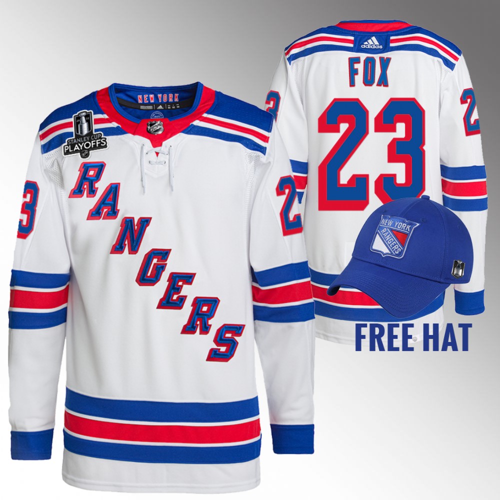 Adam Fox New York Rangers White 2022 Metropolitan Division Champions Primegreen Jersey
