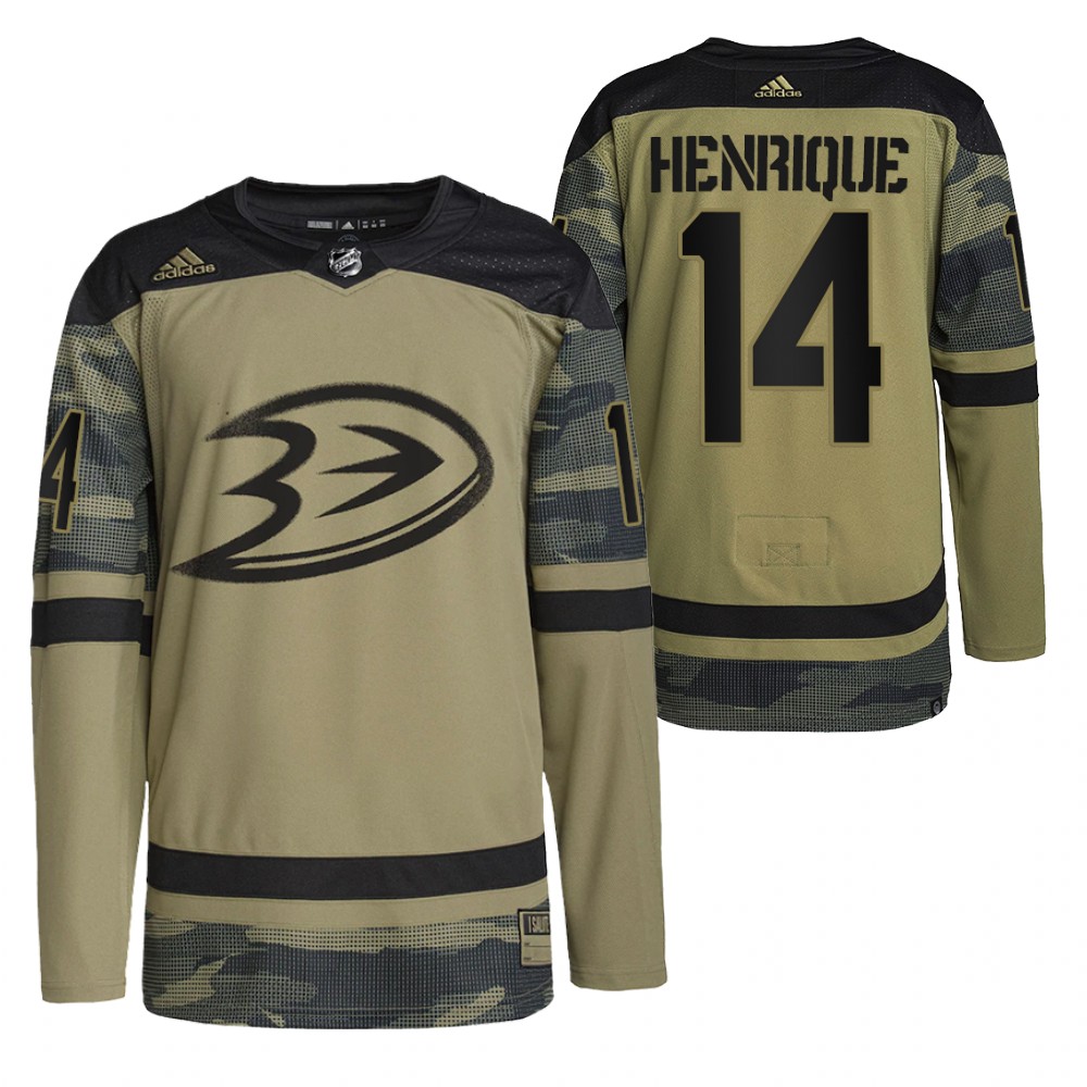 Adam Henrique Ducks Military Appreciation Jersey Camo Authentic Practice