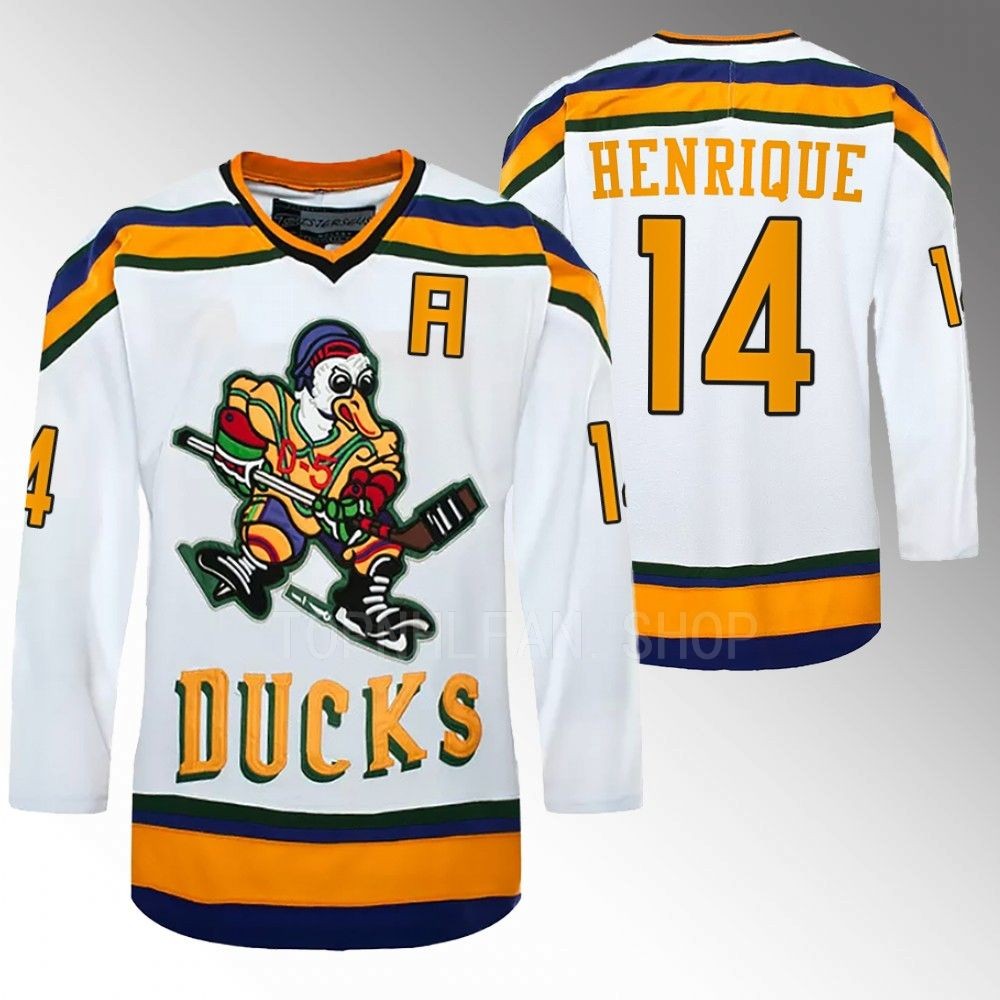 Adam Henrique Ducks The Mighty Ducks Jersey White ice Hockey
