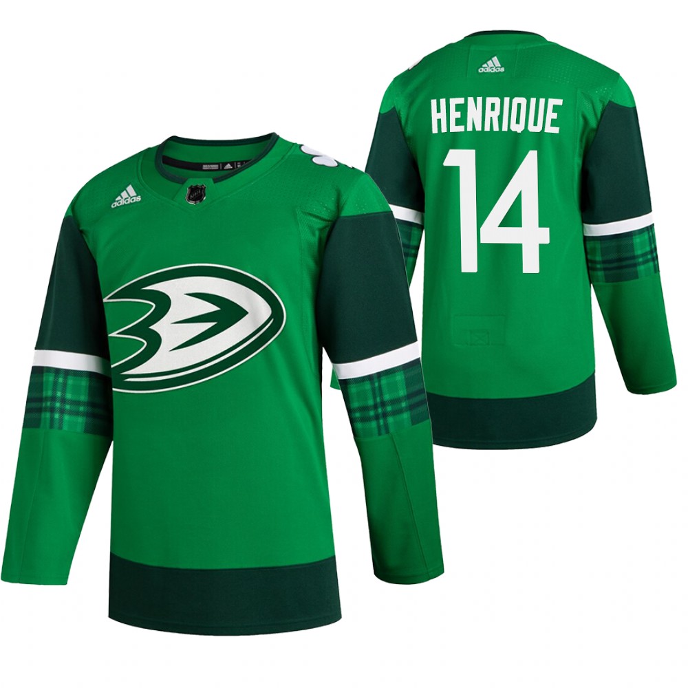 Adam Henrique St. Patricks Day Ducks Green #14 Jersey