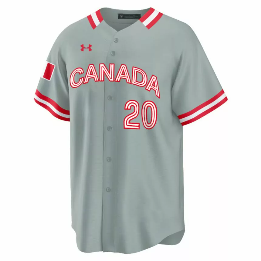 Adam Loewen 20 Canada 2023 World Baseball Classic Jersey – Grey