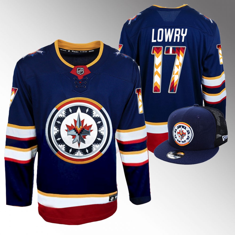 Adam Lowry Jets WASAC Breakaway Jersey Navy Fashion