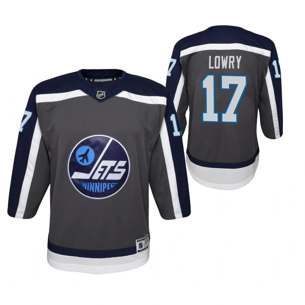 Adam Lowry Winnipeg Jets 2021 Reverse Retro Gray Youth Jersey Replica