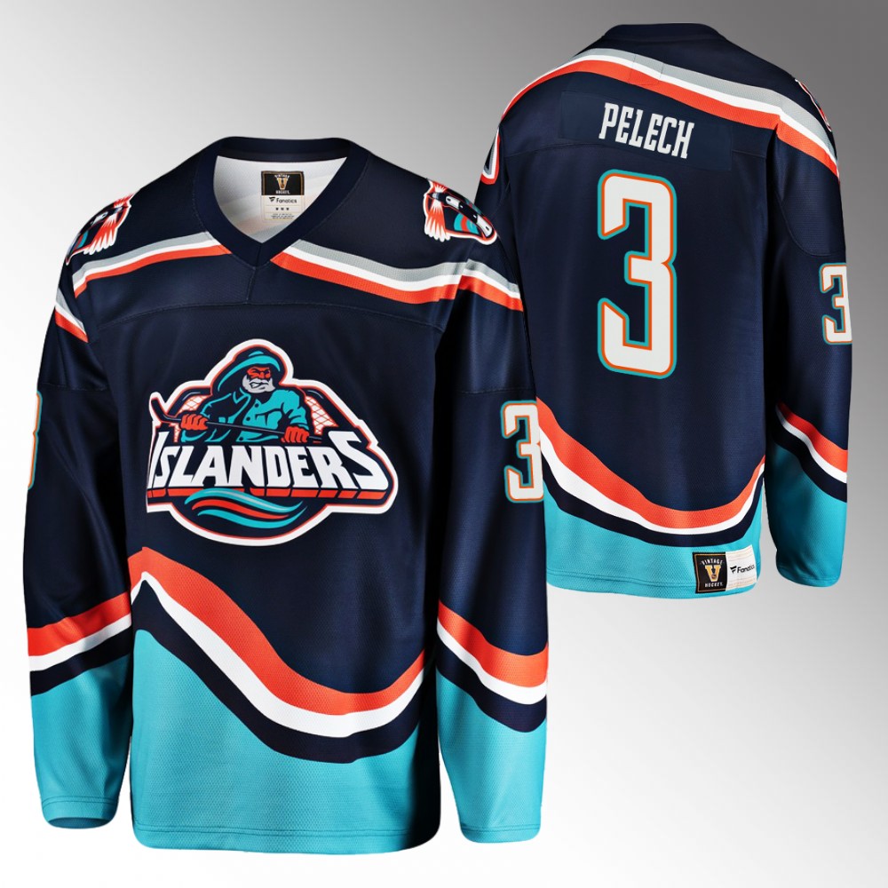 Adam Pelech 2022-23 New York Islanders Reverse Retro 2.0 Navy Jersey Replica