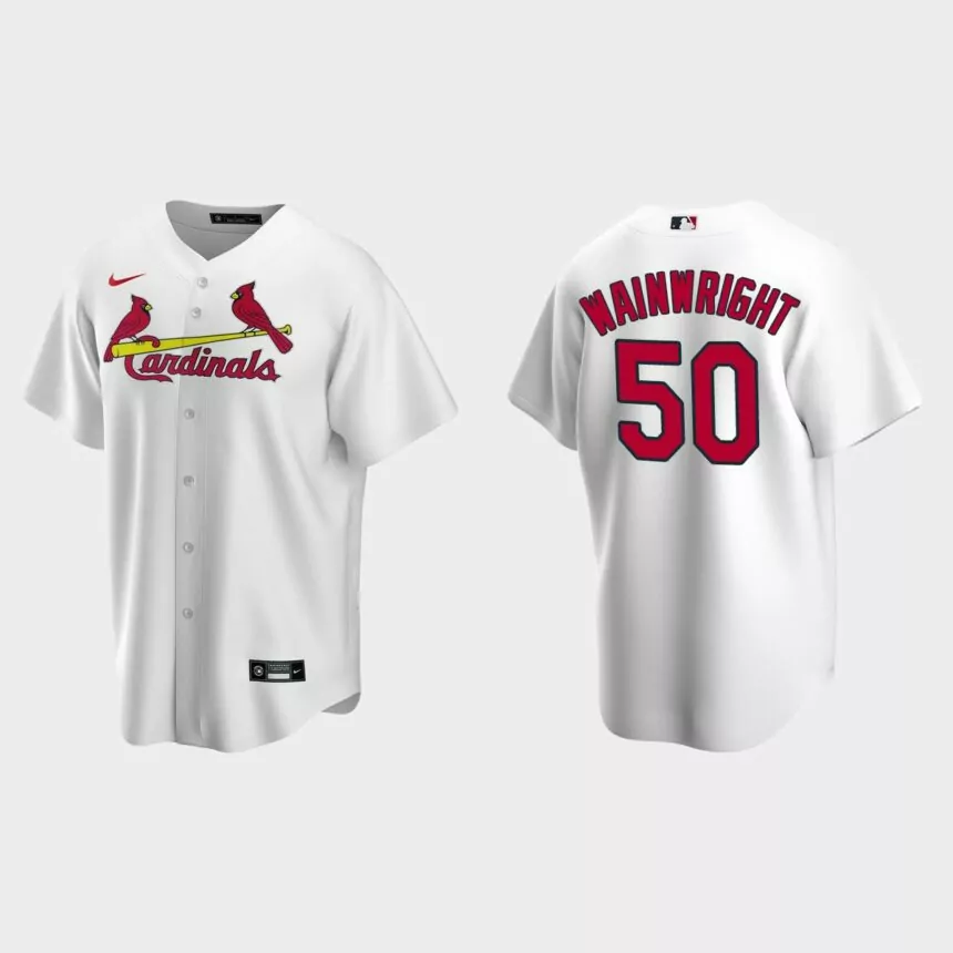 Adam Wainwright #50 St. Louis Cardinals Home Replica Jersey – White
