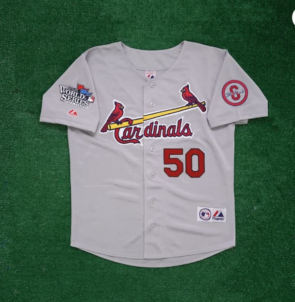 Adam Wainwright 2013 St. Louis Cardinals World Series Grey Road Men's Jersey
