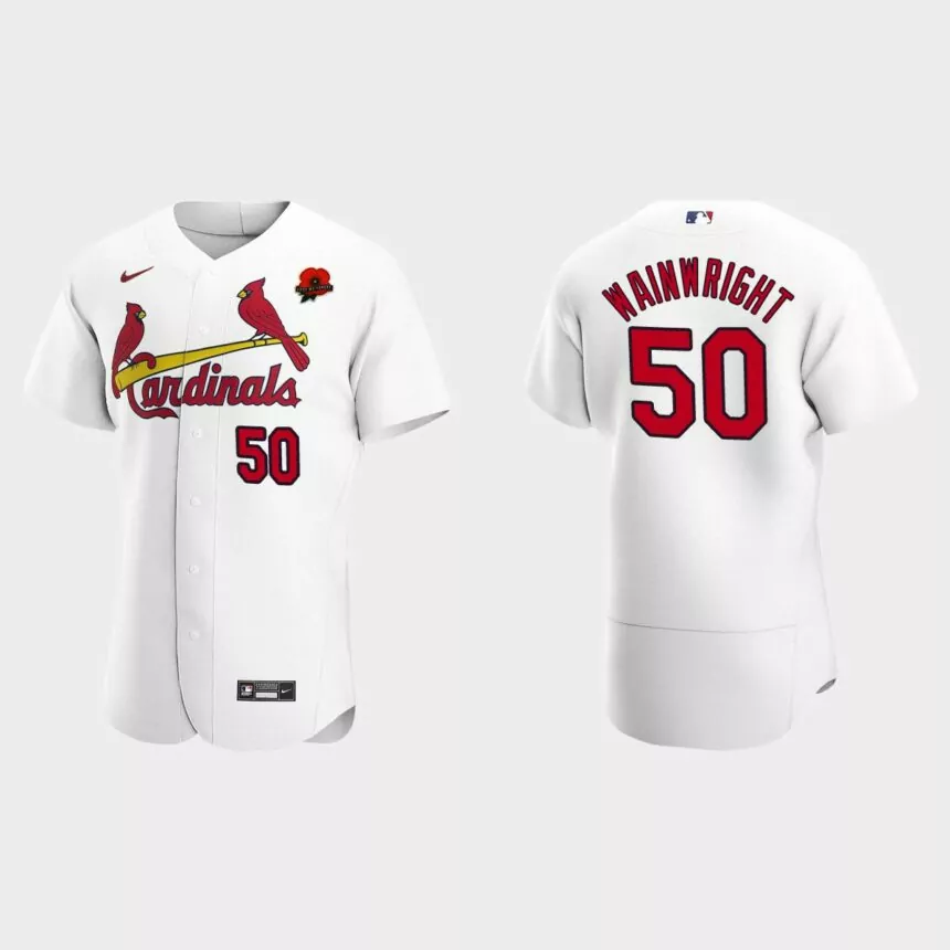 Adam Wainwright St. Louis Cardinals 2021 Memorial Day Authentic Jersey – White