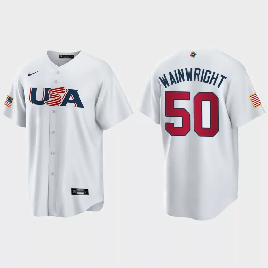 Adam Wainwright St. Louis Cardinals 2023 World Baseball Classic USA Replica Jersey – White