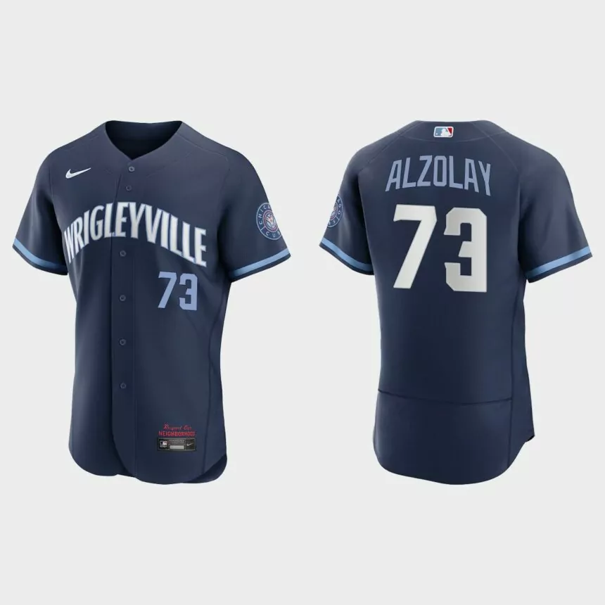 Adbert Alzolay #73 Chicago Cubs 2021 City Connect Authentic Jersey – Navy