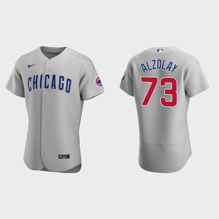 Adbert Alzolay #73 Chicago Cubs Authentic Road Jersey – Gray