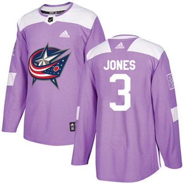 Adidas Blue Jackets #3 Seth Jones Purple Authentic Fights Cancer Stitched NHL Jersey