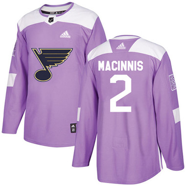 Adidas Blues #2 Al MacInnis Purple Authentic Fights Cancer Stitched NHL Jersey