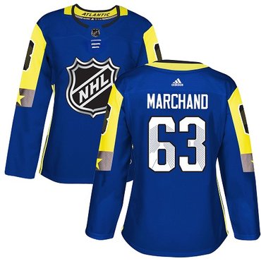 Adidas Bruins #63 Brad Marchand Royal 2018 All-Star Atlantic Division Authentic Women's Stitched NHL Jersey