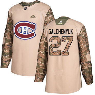 Adidas Canadiens #27 Alex Galchenyuk Camo Authentic 2017 Veterans Day Stitched Youth NHL Jersey