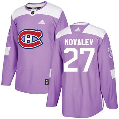 Adidas Canadiens #27 Alexei Kovalev Purple Authentic Fights Cancer Stitched NHL Jersey