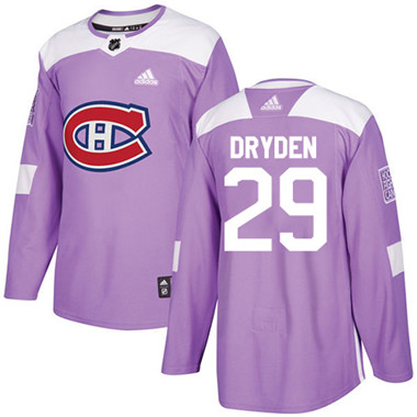 Adidas Canadiens #29 Ken Dryden Purple Authentic Fights Cancer Stitched NHL Jersey