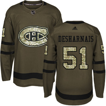 Adidas Canadiens #51 David Desharnais Green Salute to Service Stitched NHL Jersey