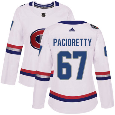 Adidas Canadiens #67 Max Pacioretty White Authentic 2017 100 Classic Women's Stitched NHL Jersey