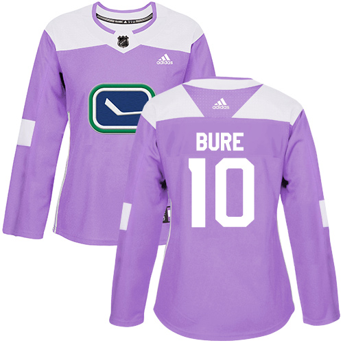Adidas Canucks #10 Pavel Bure Purple Authentic Fights Cancer Women's Stitched NHL Jersey