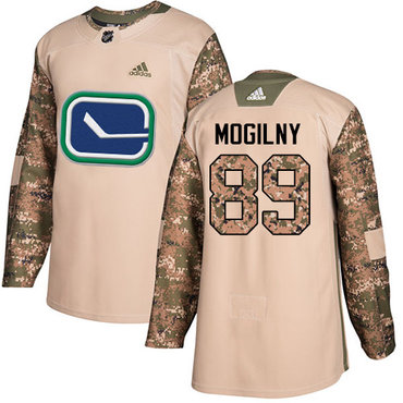 Adidas Canucks #89 Alexander Mogilny Camo Authentic 2017 Veterans Day Youth Stitched NHL Jersey