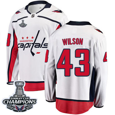 Adidas Capitals #43 Tom Wilson White 2018 Stanley Cup Final Stitched NHL Jersey