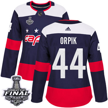 Adidas Capitals #44 Brooks Orpik Navy Authentic 2018 Stadium Series Stanley Cup Final Women's Stitched NHL Jersey