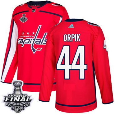 Adidas Capitals #44 Brooks Orpik Red Home Authentic 2018 Stanley Cup Final Stitched Youth NHL Jersey