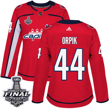 Adidas Capitals #44 Brooks Orpik Red Home Authentic 2018 Stanley Cup Final Women's Stitched NHL Jersey