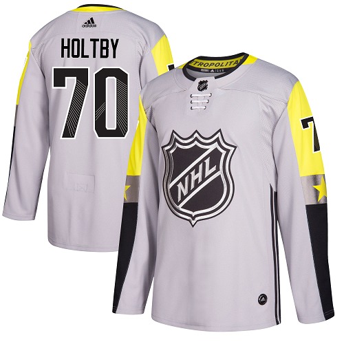Adidas Capitals #70 Braden Holtby Gray 2018 All-Star Metro Division Authentic Stitched NHL Jersey