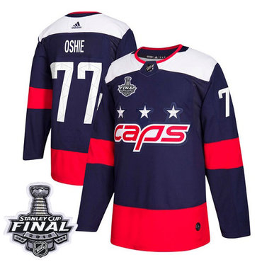 Adidas Capitals #77 T.J. Oshie Navy Authentic 2018 Stadium Series Stanley Cup Final Stitched Youth NHL Jersey