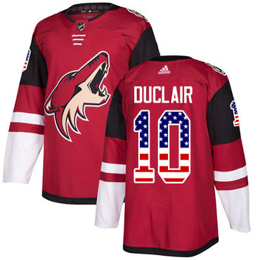 Adidas Coyotes #10 Anthony Duclair Maroon Home Authentic USA Flag Stitched Youth NHL Jersey