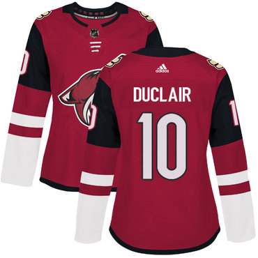 Adidas Coyotes #10 Anthony Duclair Maroon Home Authentic Women's Stitched NHL Jersey