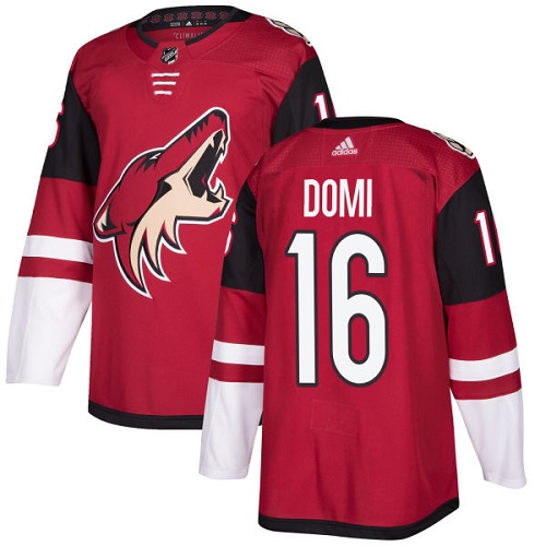 Adidas Coyotes #16 Max Domi Maroon Home Authentic Stitched Youth NHL Jersey