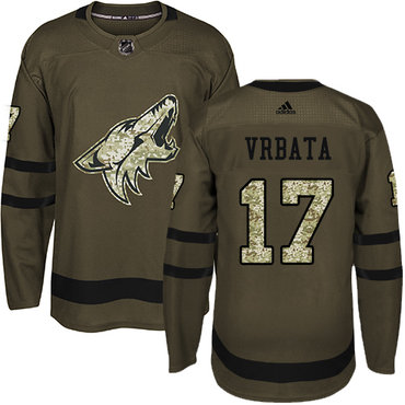 Adidas Coyotes #17 Radim Vrbata Green Salute to Service Stitched NHL Jersey