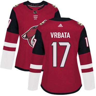 Adidas Coyotes #17 Radim Vrbata Maroon Home Authentic Women's Stitched NHL Jersey