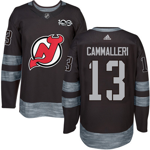 Adidas Devils #13 Mike Cammalleri Black 1917-2017 100th Anniversary Stitched NHL Jersey