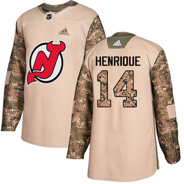 Adidas Devils #14 Adam Henrique Camo Authentic 2017 Veterans Day Stitched Youth NHL Jersey