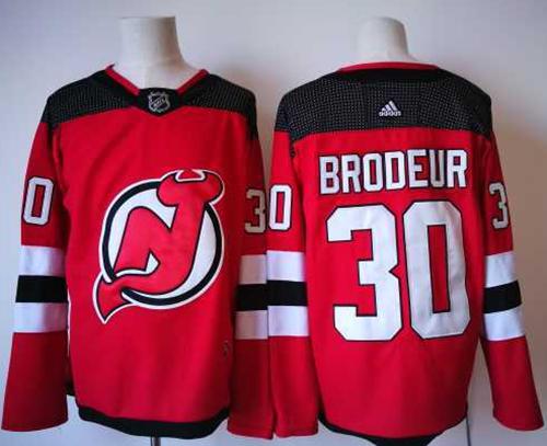 Adidas Devils #30 Martin Brodeur Red Home Authentic Stitched NHL Jersey