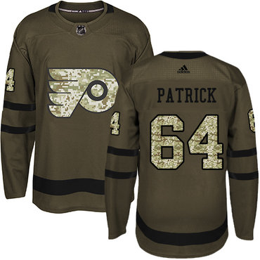 Adidas Flyers #64 Nolan Patrick Green Salute to Service Stitched Youth NHL Jersey