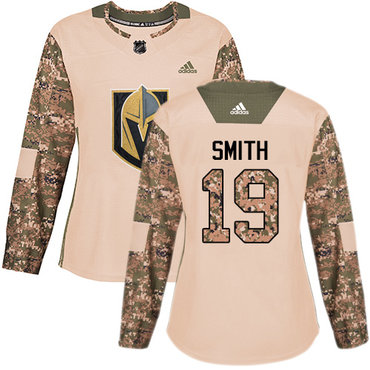 Adidas Golden Knights #19 Reilly Smith Camo Authentic 2017 Veterans Day Women's Stitched NHL Jersey