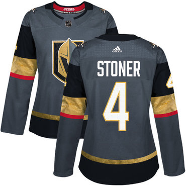 Adidas Golden Knights #4 Clayton Stoner Grey Home Authentic Women's Stitched NHL Jersey