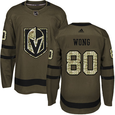 Adidas Golden Knights #80 Tyler Wong Green Salute to Service Stitched NHL Jersey