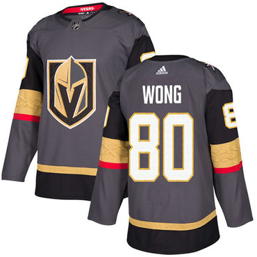 Adidas Golden Knights #80 Tyler Wong Grey Home Authentic Stitched Youth NHL Jersey