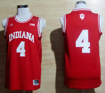 Adidas Indiana Hoosiers Victor Oladipo 4 Big 10 Patch NCAA Basketball Authentic Red Jerseys