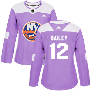 Adidas Islanders #12 Josh Bailey Purple Authentic Fights Cancer Women's Stitched NHL Jersey