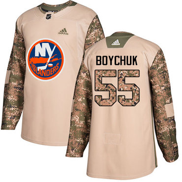 Adidas Islanders #55 Johnny Boychuk Camo Authentic 2017 Veterans Day Stitched Youth NHL Jersey