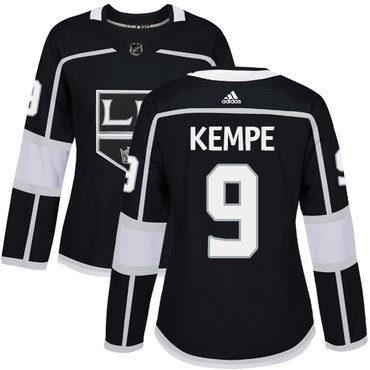 Adidas Kings #9 Adrian Kempe Black Home Authentic Women's