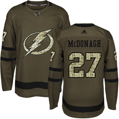 Adidas Lightning #27 Ryan McDonagh Green Salute to Service Stitched NHL Jersey