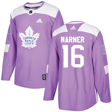 Adidas Maple Leafs #16 Mitchell Marner Purple Authentic Fights Cancer Stitched NHL Jersey